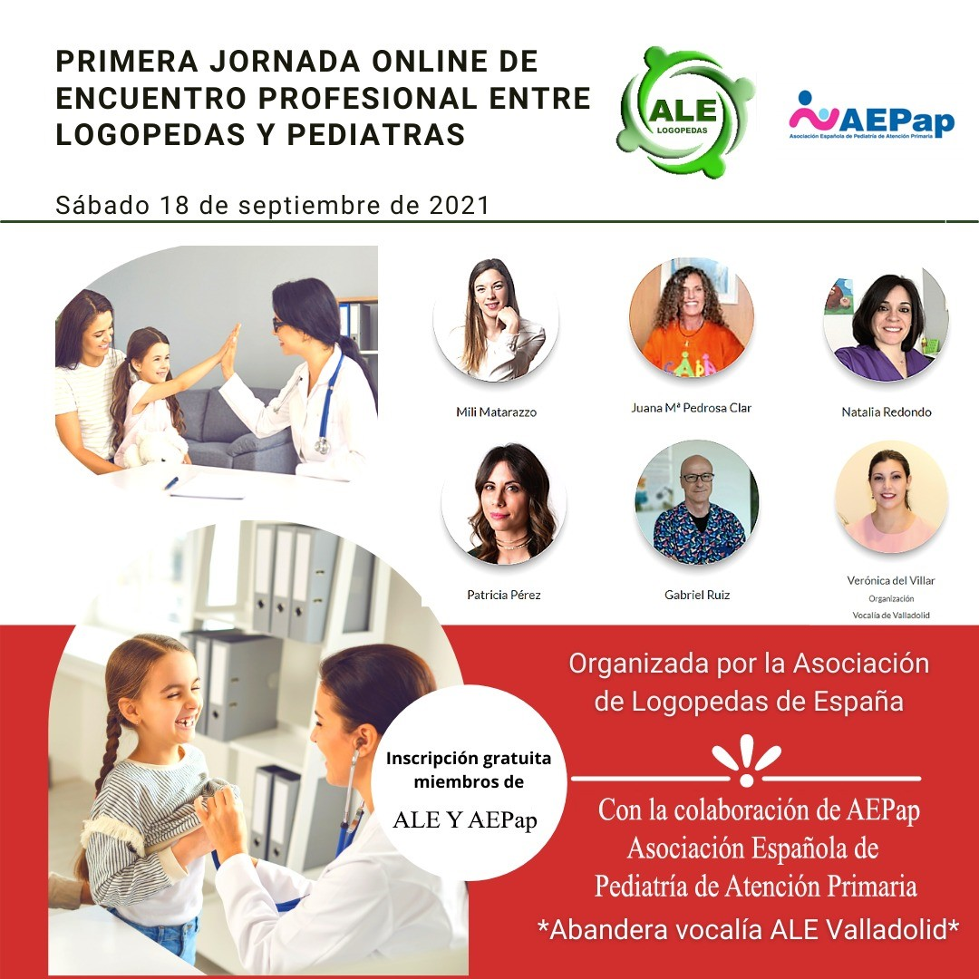 Primera jornada online de encuentro profesional entre logopedas y pediatras